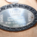 FENDI Celeria Shoulder Bag Leather Black Gold Auth bs18442-22