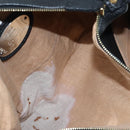 FENDI Celeria Shoulder Bag Leather Black Gold Auth bs18442-10