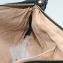 FENDI Celeria Shoulder Bag Leather Black Gold Auth bs18442-24