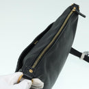 FENDI Celeria Shoulder Bag Leather Black Gold Auth bs18442-6