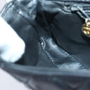 CHANEL Matelasse Waist bag Lamb Skin Black Gold CC Auth bs18455-21
