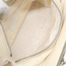 CHANEL Matelasse Hand Bag Leather White Silver CC Auth bs18457-11