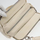 CHANEL Matelasse Hand Bag Leather White Silver CC Auth bs18457-6