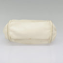 CHANEL Matelasse Chain Shoulder Bag Leather Beige Silver CC Auth bs18463-7