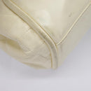 CHANEL Matelasse Chain Shoulder Bag Leather Beige Silver CC Auth bs18463-18