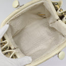 CHANEL Matelasse Chain Shoulder Bag Leather Beige Silver CC Auth bs18463-11