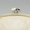 CHANEL Matelasse Chain Shoulder Bag Leather Beige Silver CC Auth bs18463-3