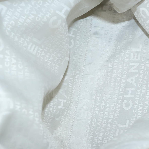 CHANEL COCO Mark Tote Bag Canvas Beige Silver CC Auth bs18464