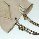 CHANEL COCO Mark Tote Bag Canvas Beige Silver CC Auth bs18464-6