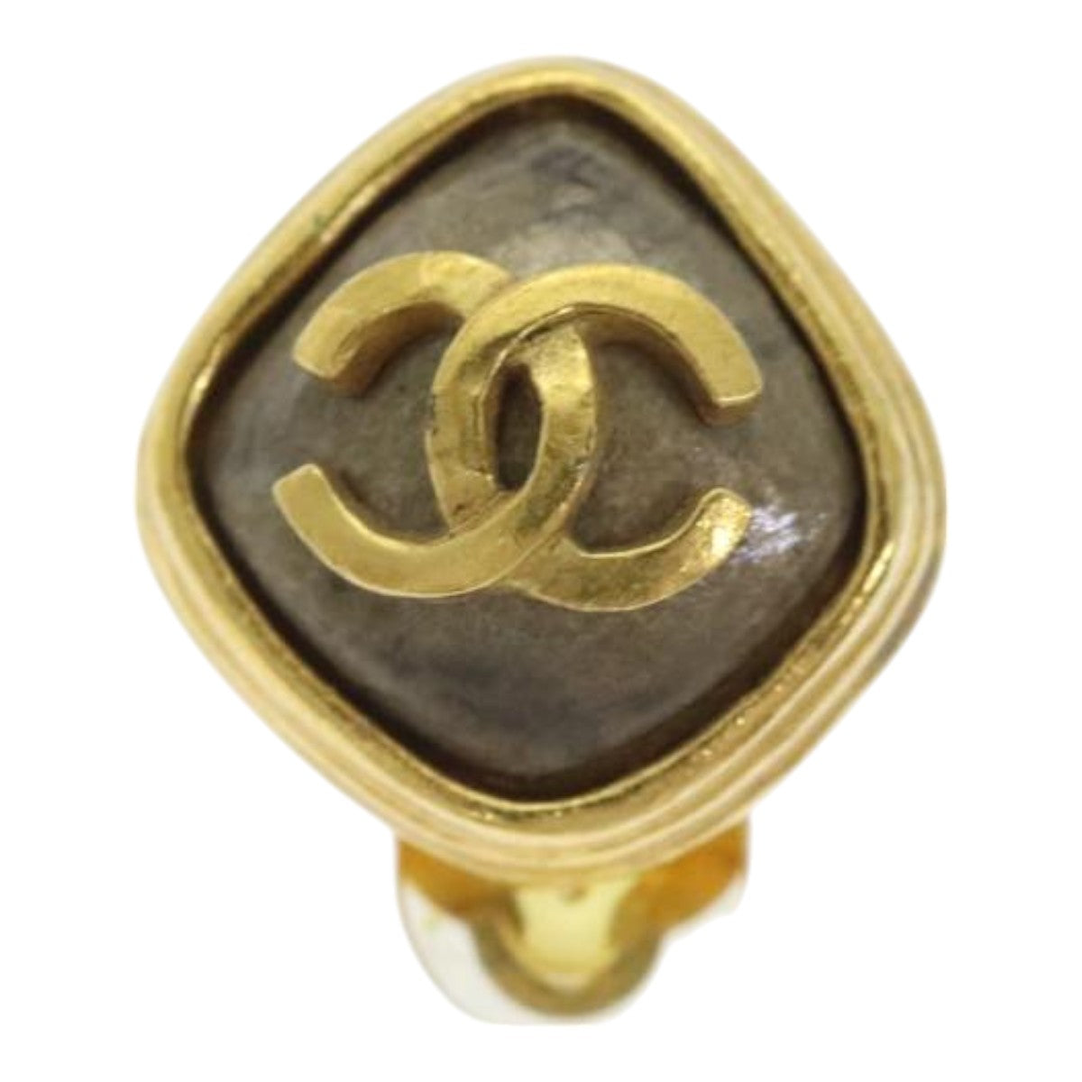 CHANEL COCO Mark Earring metal Gold CC Auth bs18469 - 0