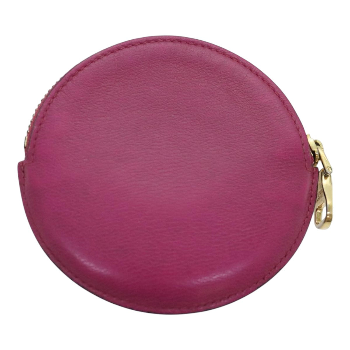 LOEWE Coin Purse Leather Pink Gold Auth bs18475 - 0