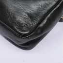 CHANEL Chain Waist bag Lamb Skin Black Gold CC Auth bs18476-16