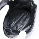 CHANEL Chain Waist bag Lamb Skin Black Gold CC Auth bs18476-12