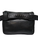 CHANEL Chain Waist bag Lamb Skin Black Gold CC Auth bs18476-2