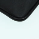LOEWE Anagram Shoulder Bag Leather Black Silver Auth bs18478-9
