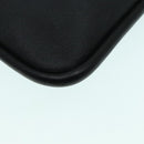 LOEWE Anagram Shoulder Bag Leather Black Silver Auth bs18478-14