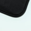 LOEWE Anagram Shoulder Bag Leather Black Silver Auth bs18478-16