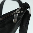 LOEWE Anagram Shoulder Bag Leather Black Silver Auth bs18478-10