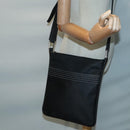 LOEWE Anagram Shoulder Bag Leather Black Silver Auth bs18478-23