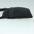 LOEWE Anagram Shoulder Bag Leather Black Silver Auth bs18478-4