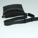 LOEWE Anagram Shoulder Bag Leather Black Silver Auth bs18478-7