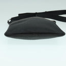 LOEWE Anagram Shoulder Bag Leather Black Silver Auth bs18478-5