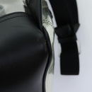 BALLY Backpack Vinyl Clear Black Silver Auth bs18516-16