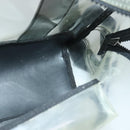 BALLY Backpack Vinyl Clear Black Silver Auth bs18516-22