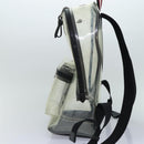 BALLY Backpack Vinyl Clear Black Silver Auth bs18516-3