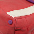 CHANEL Choco Bar Tote Bag Canvas Red Gold CC Auth bs18523-15