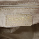 CHANEL Choco Bar Tote Bag Canvas Red Gold CC Auth bs18523-18
