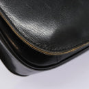 SAINT LAURENT Shoulder Bag Leather Black Silver Auth bs18524-14