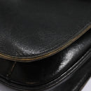 SAINT LAURENT Shoulder Bag Leather Black Silver Auth bs18524-15