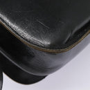 SAINT LAURENT Shoulder Bag Leather Black Silver Auth bs18524-16