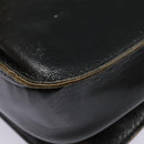 SAINT LAURENT Shoulder Bag Leather Black Silver Auth bs18524-9