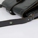 SAINT LAURENT Shoulder Bag Leather Black Silver Auth bs18524-10