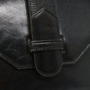 SAINT LAURENT Shoulder Bag Leather Black Silver Auth bs18524-11