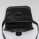 SAINT LAURENT Shoulder Bag Leather Black Silver Auth bs18524-17