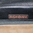 SAINT LAURENT Shoulder Bag Leather Black Silver Auth bs18524-18