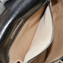 SAINT LAURENT Shoulder Bag Leather Black Silver Auth bs18524-22