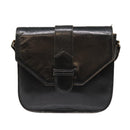 SAINT LAURENT Shoulder Bag Leather Black Silver Auth bs18524-13