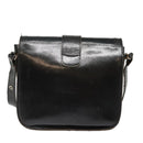 SAINT LAURENT Shoulder Bag Leather Black Silver Auth bs18524-2