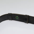 SAINT LAURENT Shoulder Bag Leather Black Silver Auth bs18524-8