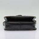 SAINT LAURENT Shoulder Bag Leather Black Silver Auth bs18524-5