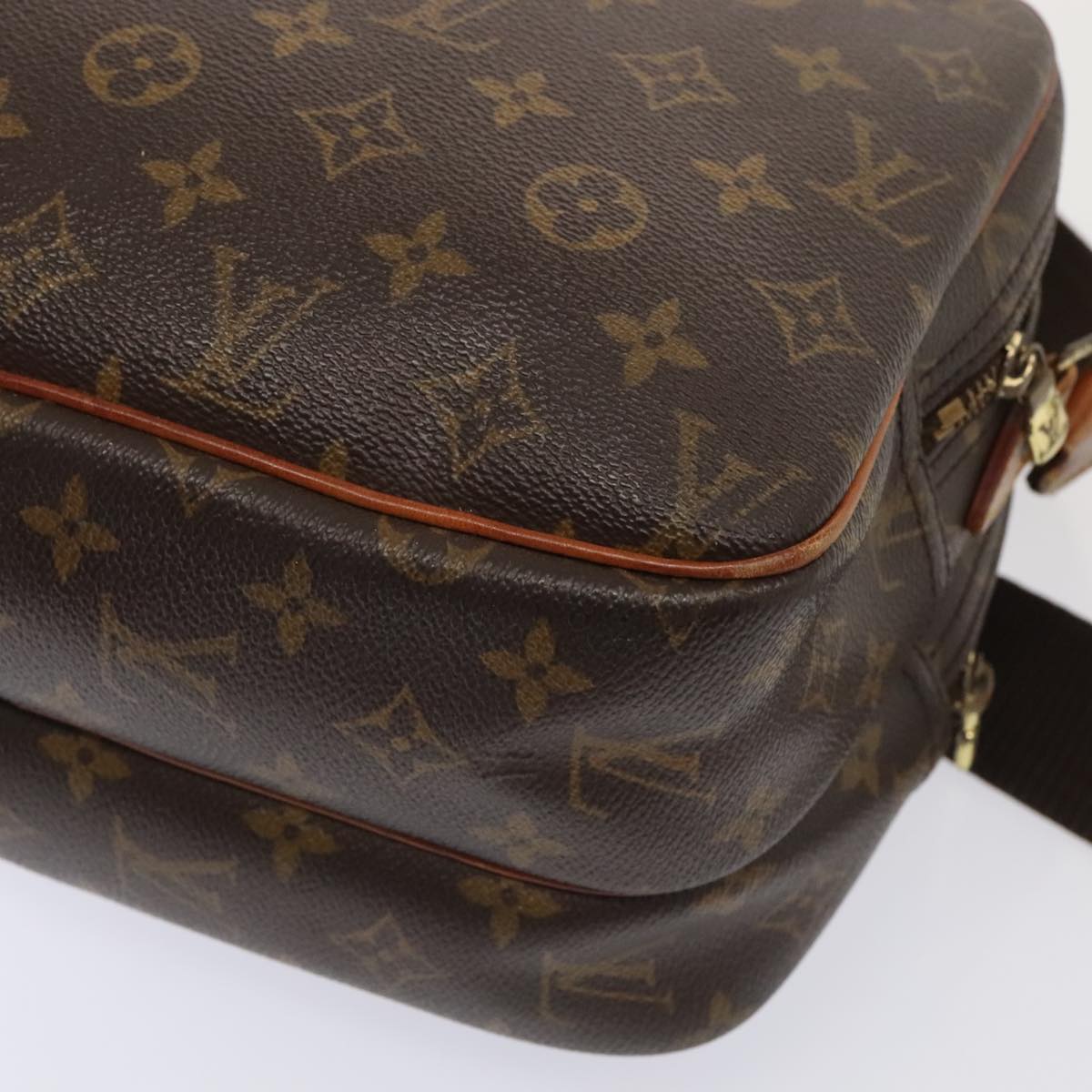 LOUIS VUITTON Monogram Reporter PM Shoulder Bag M45254 LV Auth bs18541