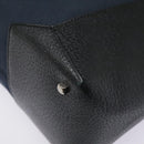 Salvatore Ferragamo Tote Bag Canvas Navy Silver Auth bs18544-14