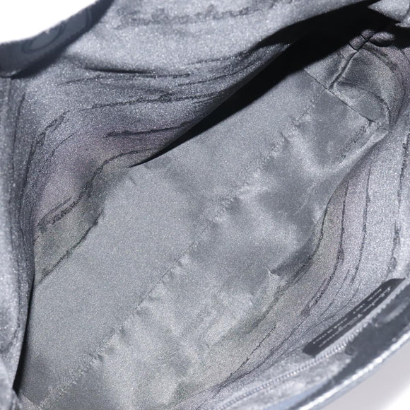 Salvatore Ferragamo Tote Bag Canvas Navy Silver Auth bs18544