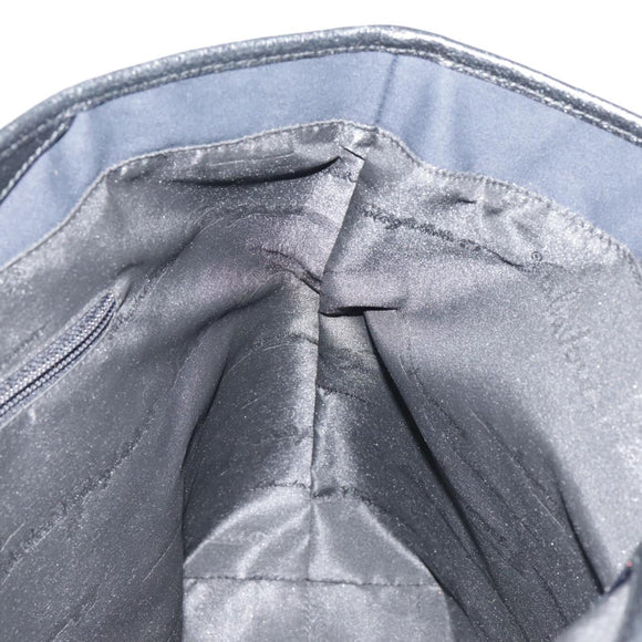 Salvatore Ferragamo Tote Bag Canvas Navy Silver Auth bs18544