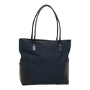 Salvatore Ferragamo Tote Bag Canvas Navy Silver Auth bs18544-1