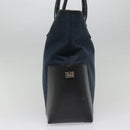 Salvatore Ferragamo Tote Bag Canvas Navy Silver Auth bs18544-4